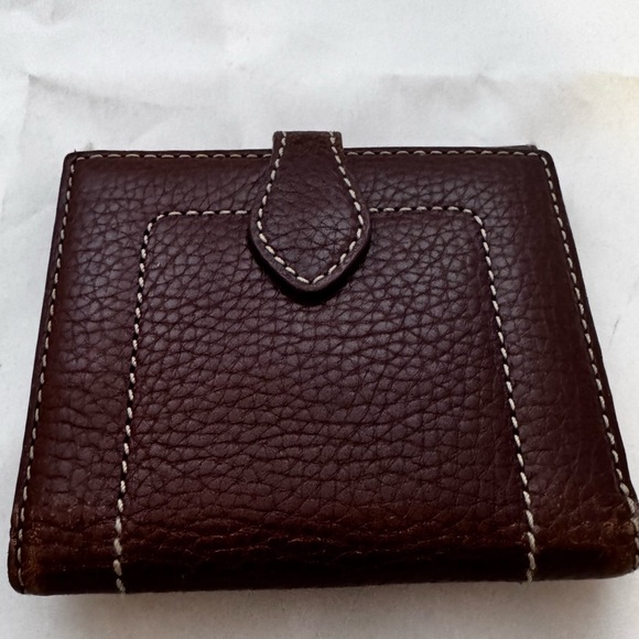 Burberry Brown Leather Buckle Flap French Wallet - Picture 5 of 15